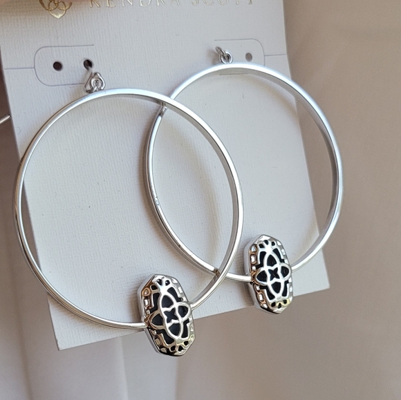 3 NWT Kendra Scott Platinum Drusy Silver Jewelry Pieces Kendra Scott Set Sparkly - Picture 9 of 10